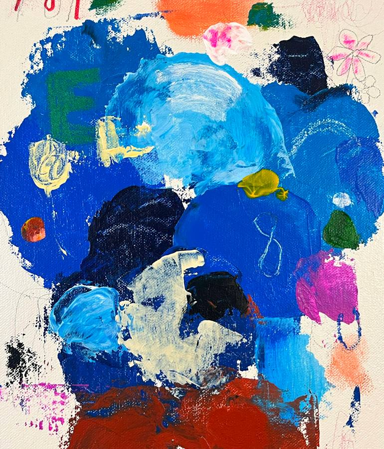 Original Abstract Expressionism Abstract Painting by Joejene C Santos