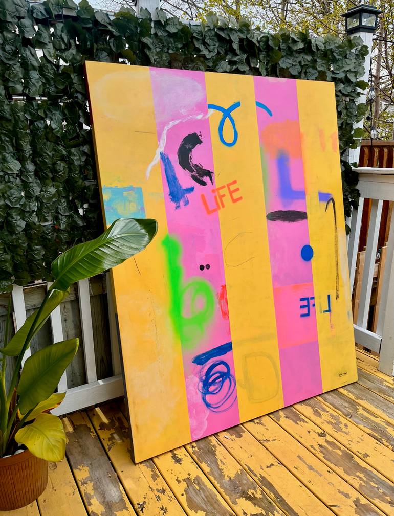 Original Abstract Expressionism Abstract Painting by Joejene C Santos