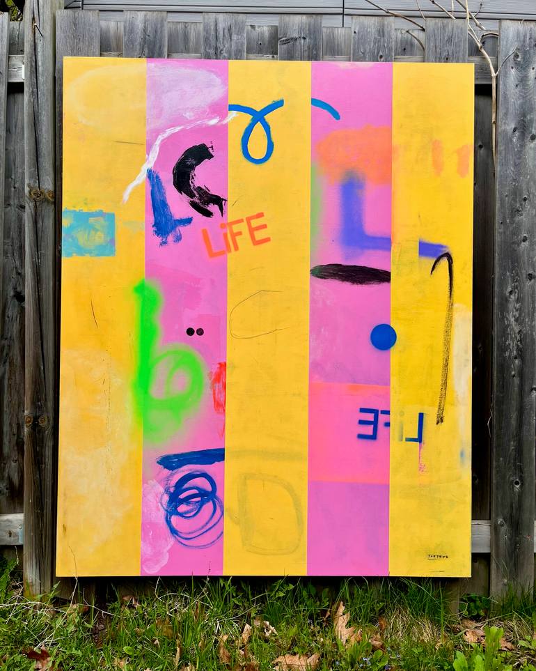 Original Abstract Expressionism Abstract Painting by Joejene C Santos