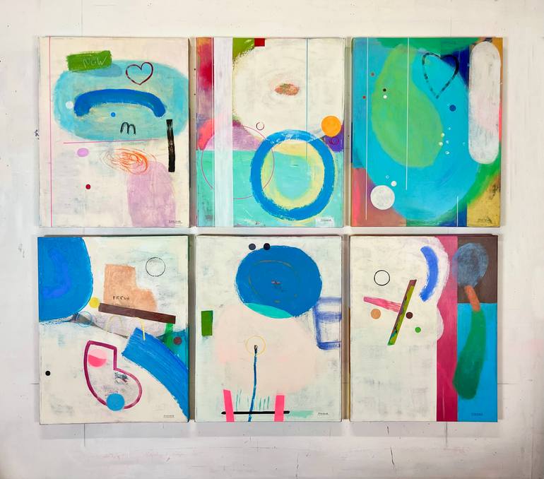 Original Abstract Expressionism Abstract Painting by Joejene C Santos