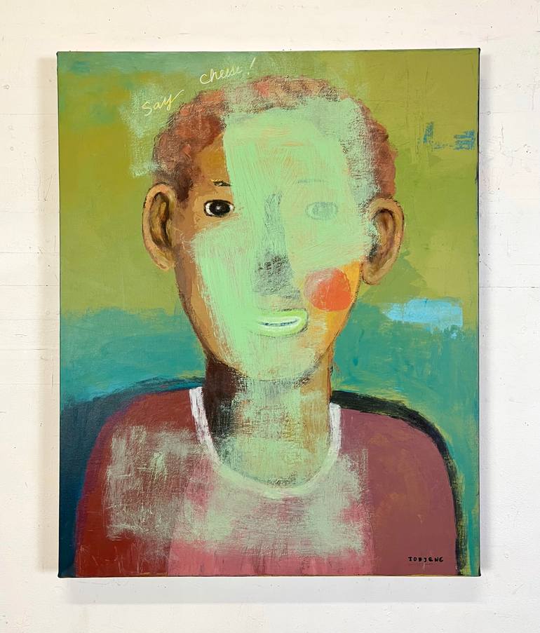 Original Abstract People Painting by Joejene C Santos