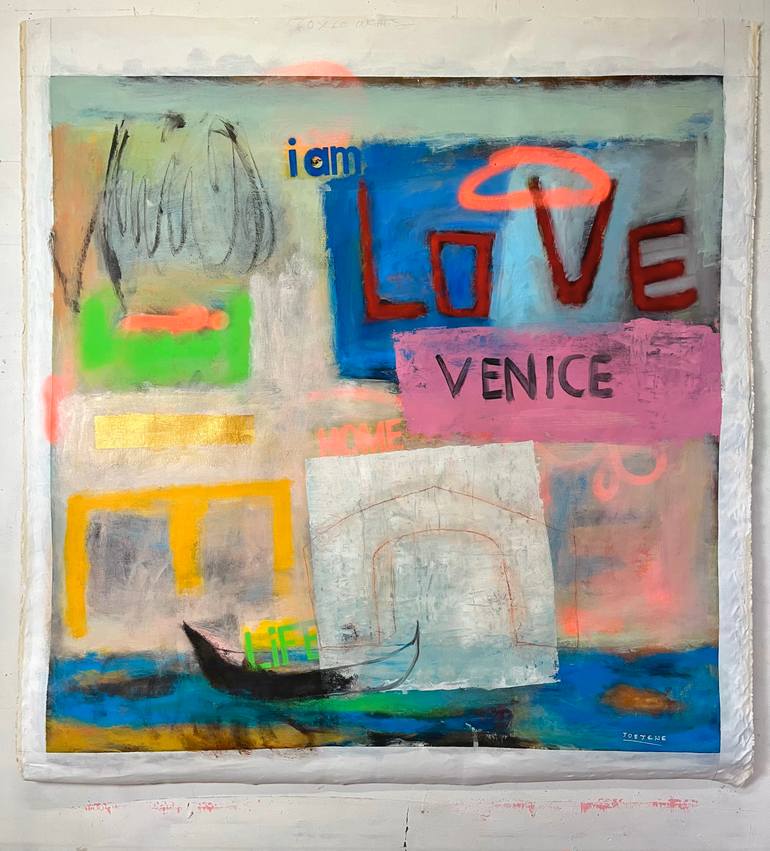 Original Abstract Expressionism Abstract Painting by Joejene C Santos