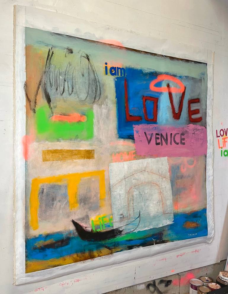 Original Abstract Expressionism Abstract Painting by Joejene C Santos