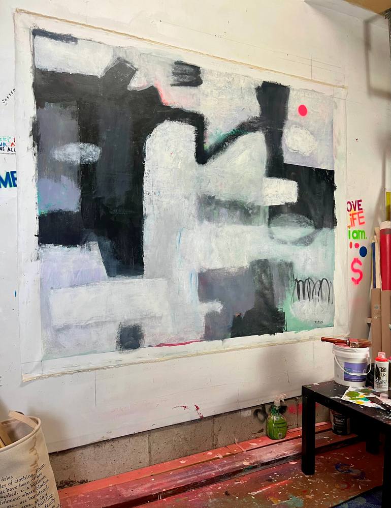 Original Abstract Expressionism Abstract Painting by Joejene C Santos