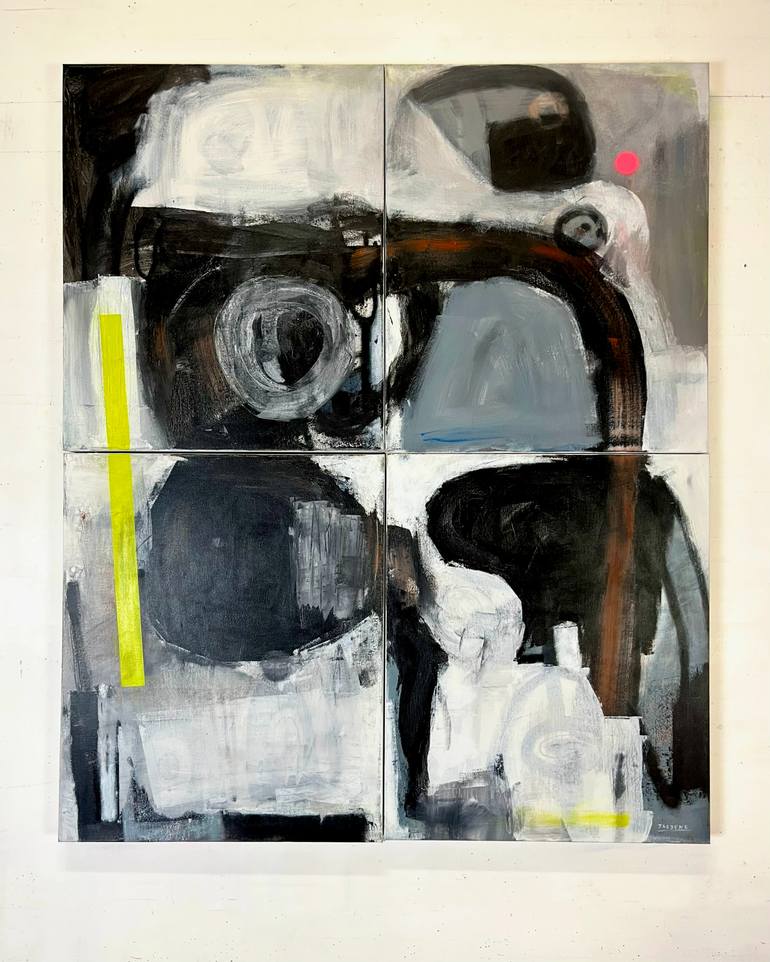 Original Abstract Expressionism Abstract Painting by Joejene C Santos