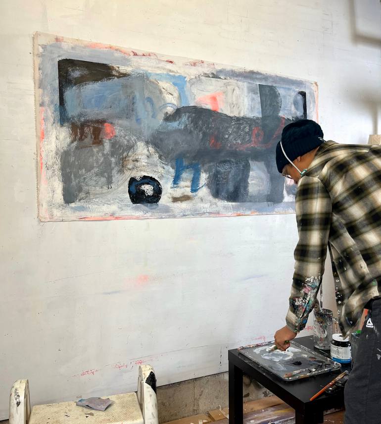 Original Abstract Expressionism Abstract Painting by Joejene C Santos