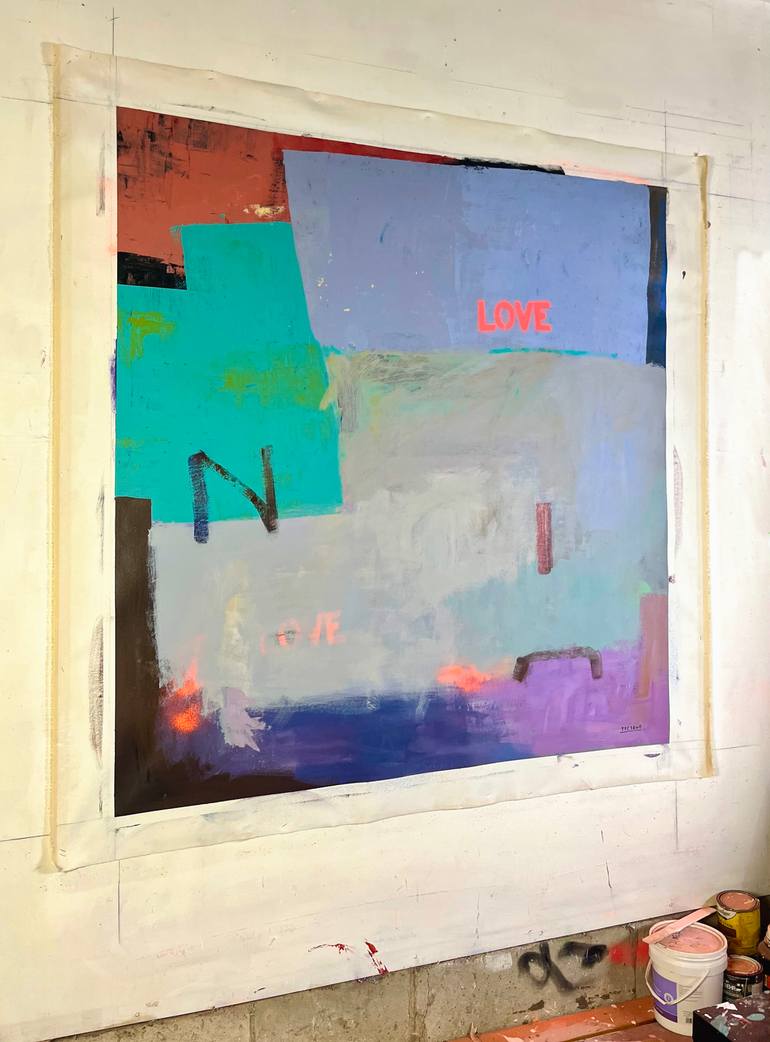Original Abstract Expressionism Abstract Painting by Joejene C Santos