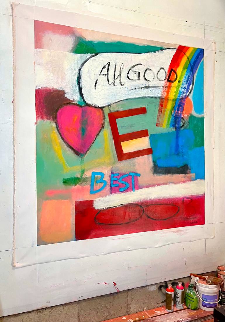 Original Abstract Expressionism Abstract Painting by Joejene C Santos