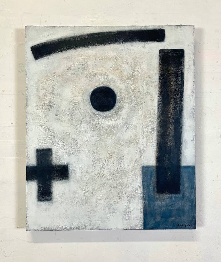 Original Abstract Geometric Painting by Joejene C Santos