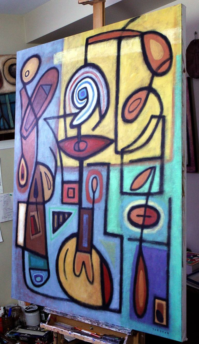 Original Abstract Expressionism Abstract Painting by Joejene C Santos