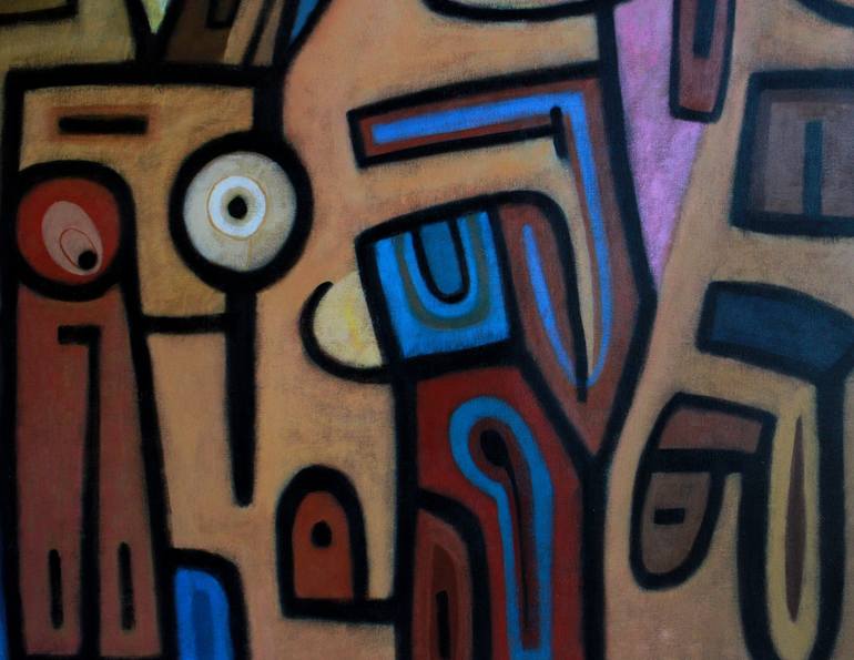 Original Abstract People Painting by Joejene C Santos