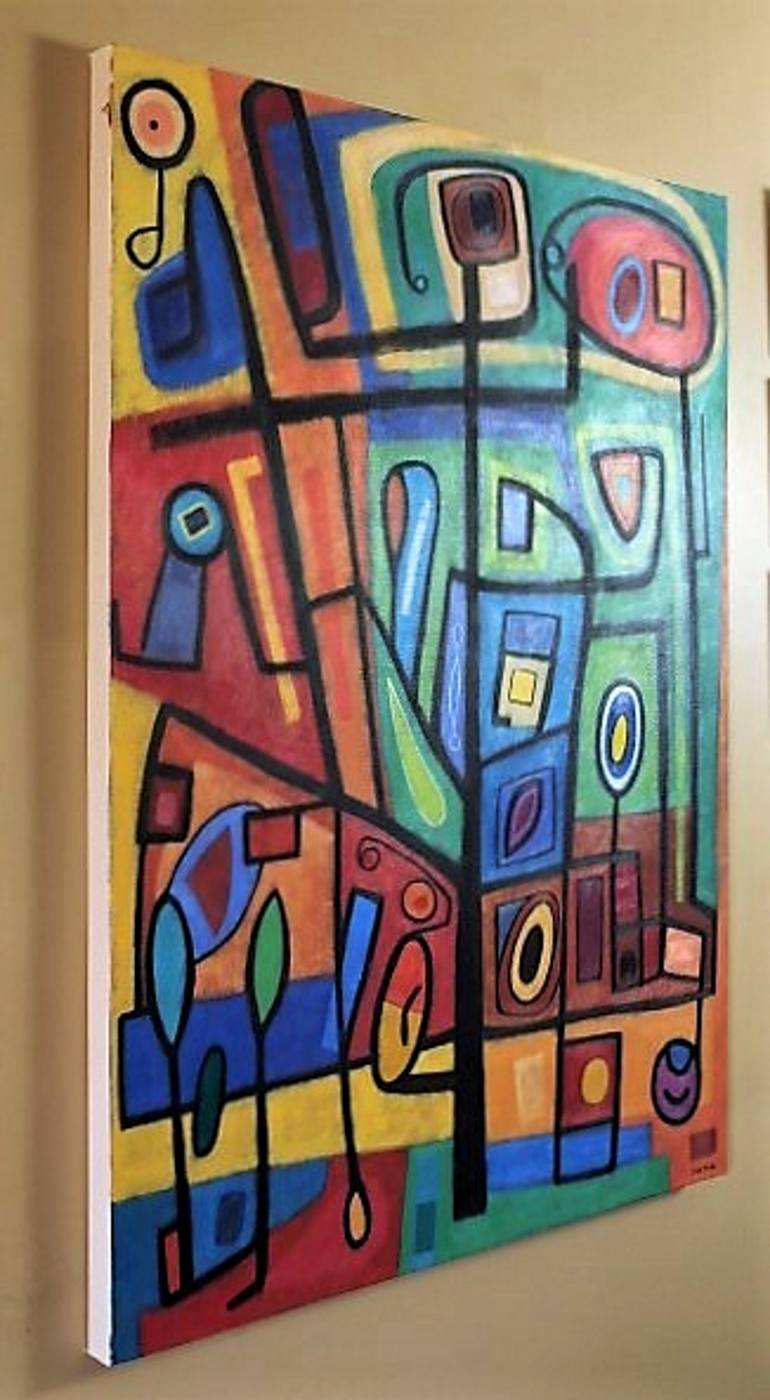 Original Abstract Expressionism Abstract Painting by Joejene C Santos