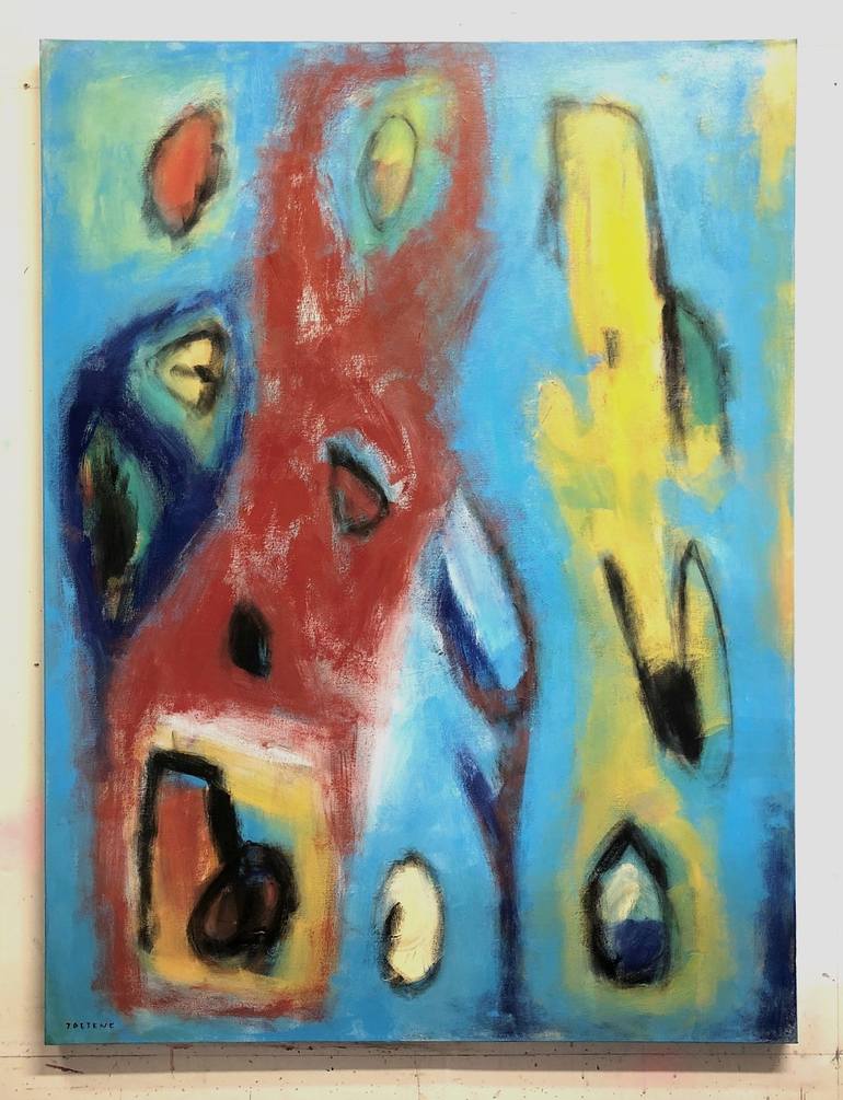 Original Abstract Expressionism Abstract Painting by Joejene C Santos