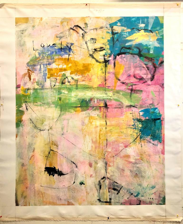 Original Abstract Expressionism Abstract Painting by Joejene C Santos