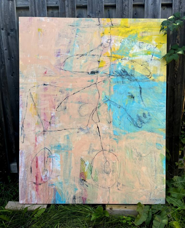 Original Abstract Expressionism Abstract Painting by Joejene C Santos