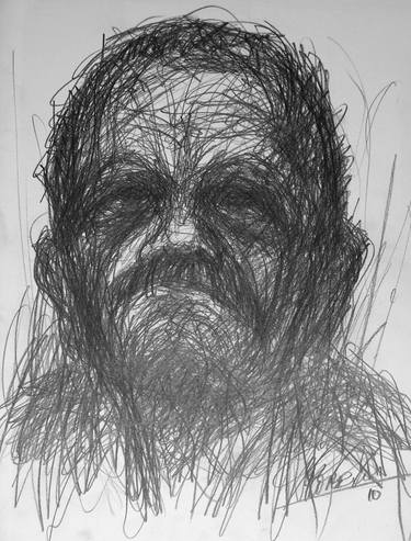 Original Expressionism Portrait Drawings by Manfred Koreck