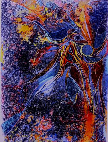 Print of Abstract Expressionism Abstract Printmaking by André Fontcouberte