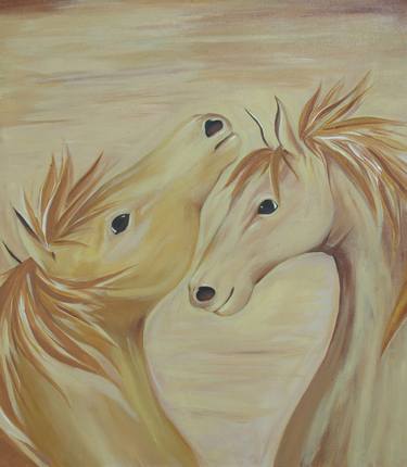 Print of Horse Paintings by Sojan Thomas
