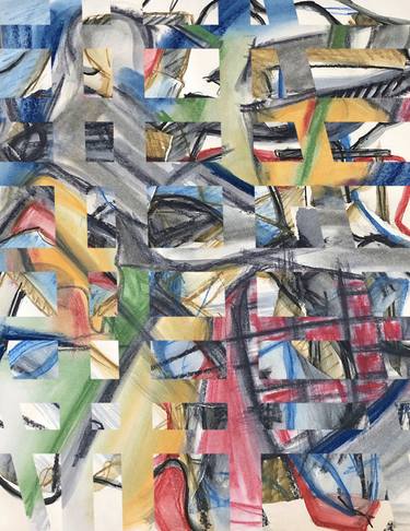 Original Abstract Expressionism Abstract Mixed Media by Richard Kadin