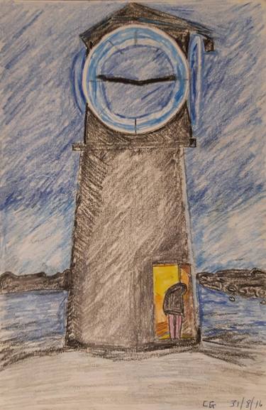 Study for The Clocktower, Aker Brygge, Oslo (For Edvard Munch) thumb