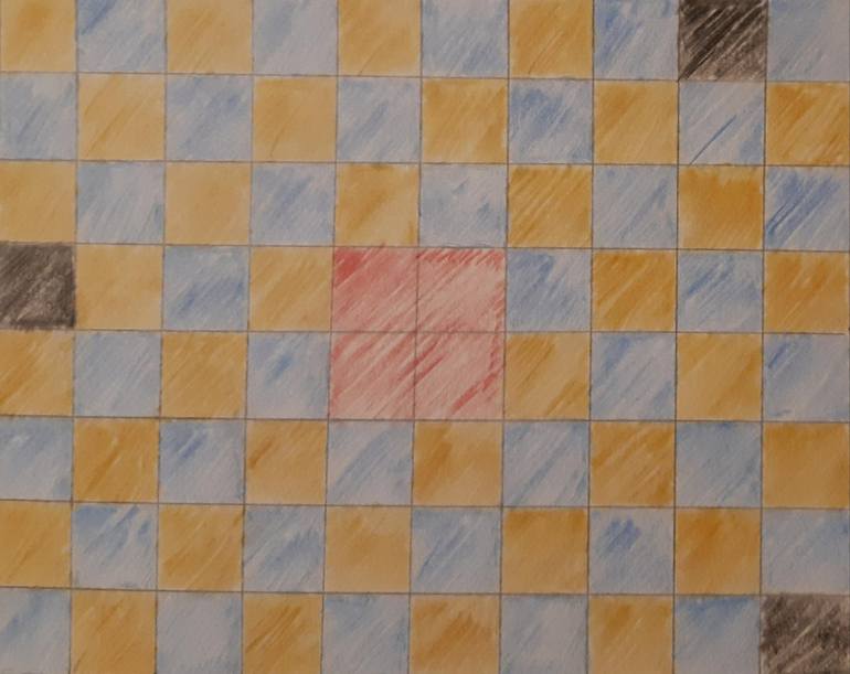 Original People Drawing by Charles Gomila | Abstract Art on Paper | Study for Portrait of a Jazz Singer V