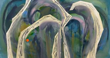 Saatchi Art Artist Pamela Staker; Paintings, “Abstract Study (weeping willow)” #art
