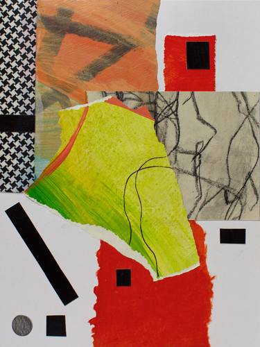 Original Modern Abstract Collage by Pamela Staker