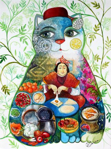 Original Cuisine Paintings by Oxana ZAIKA