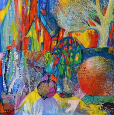Print of Abstract Expressionism Cities Paintings by Oxana ZAIKA