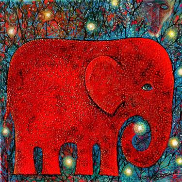 Red elephant thumb