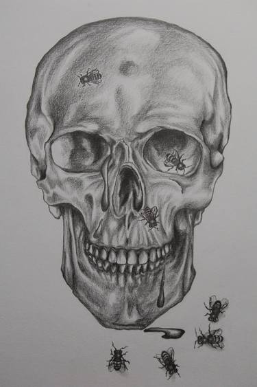 Original Mortality Drawing by Karin Man-Ray
