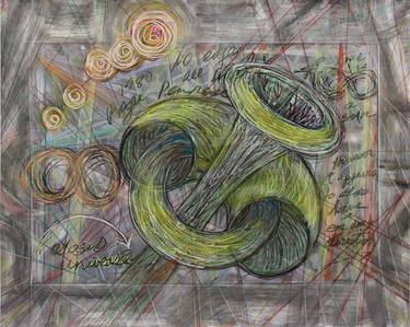 Original Symbolism Time Mixed Media by Dennis Eavenson And Sharon Eavenson