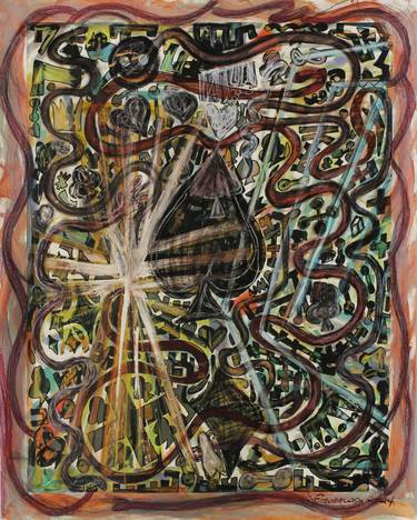 Original Symbolism Religion Mixed Media by Dennis Eavenson And Sharon Eavenson