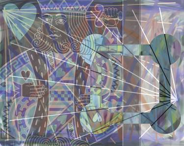 Original Abstract Expressionism Abstract Digital by Dennis Eavenson and Sharon Eavenson