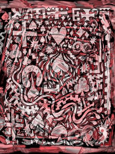 Original Abstract Expressionism Abstract Digital by Dennis Eavenson and Sharon Eavenson