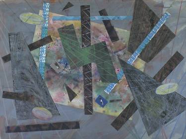 Original Abstract Collage by Dennis Eavenson and Sharon Eavenson