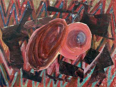 Original Abstract Collage by Dennis Eavenson and Sharon Eavenson