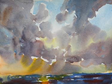 Print of Expressionism Seascape Paintings by Owen Hunt