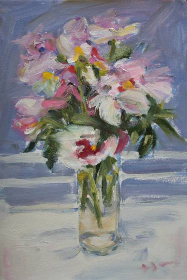 Original Fine Art Floral Paintings by Owen Hunt