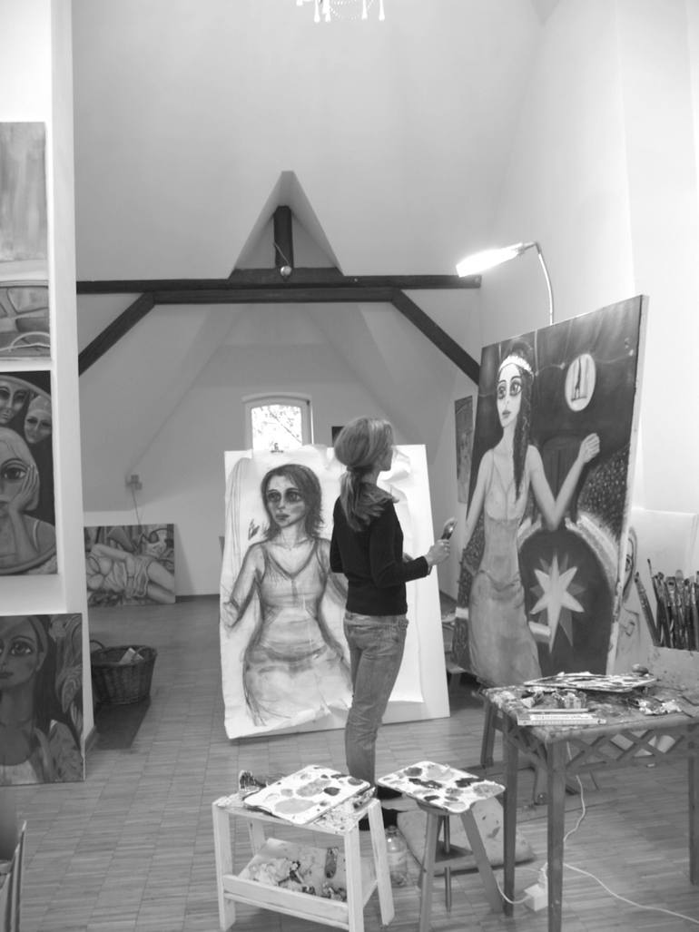 Original Expressionism Fantasy Painting by Josta Della Edd