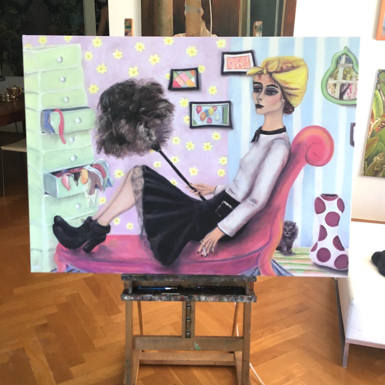 Original Expressionism People Painting by Josta Della Edd