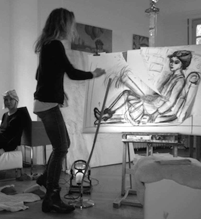 Original Expressionism People Painting by Josta Della Edd