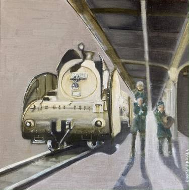 Original Train Paintings by Lisbeth Buonanno