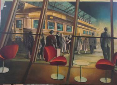 Print of Train Paintings by Lisbeth Buonanno