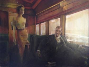 Print of Realism Train Paintings by Lisbeth Buonanno
