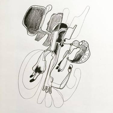 Original Abstract Expressionism Abstract Drawings by Gavin Sewell