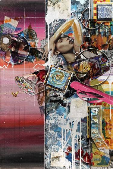 Original Abstract Expressionism Women Collage by Gavin Sewell