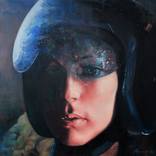 Portrait with helmet by Pavle Maksimovic