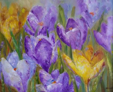 Print of Impressionism Floral Paintings by Nadezda Krivohizina