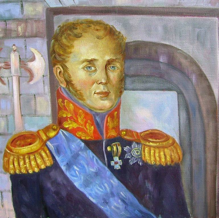 Original Portraiture People Painting by Nadezda Krivohizina